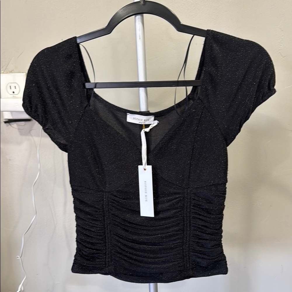 Black Ruched Top
